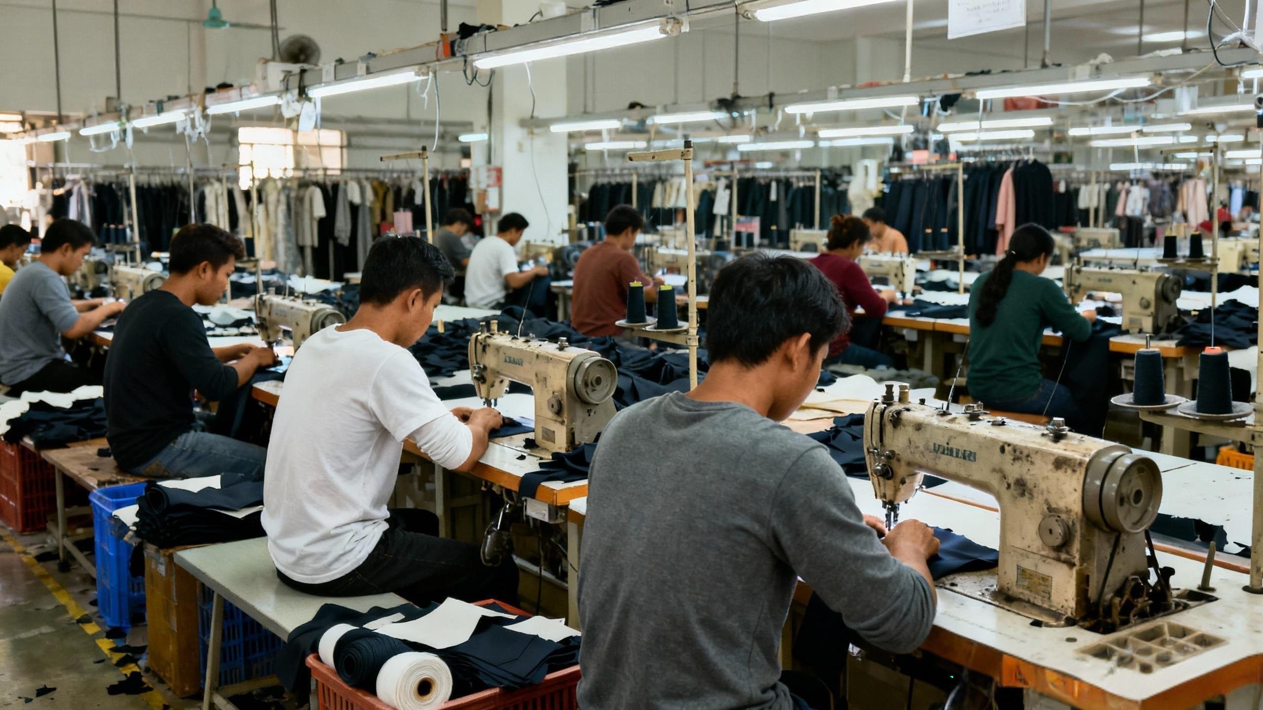 Lini produksi konveksi dengan mesin terstandardisasi